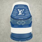 Louis Vuitton LV Trainer Monogram Denim White Blue - Image 3